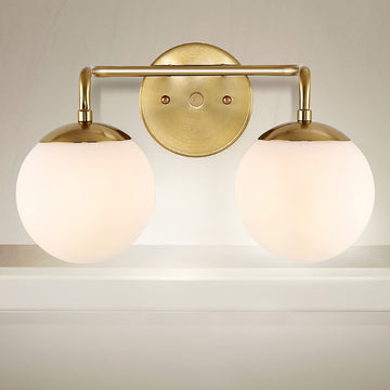 Louis Parisian Globe Metal/Frosted Glass Modern Contemporary LED Vanity